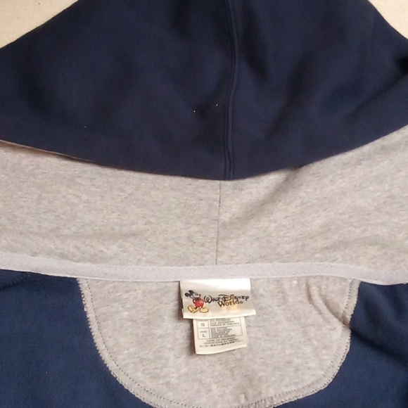 Disney World Hooded Navy Embroidered Sweatshirt with Full Front Zip - Picture 10 of 10